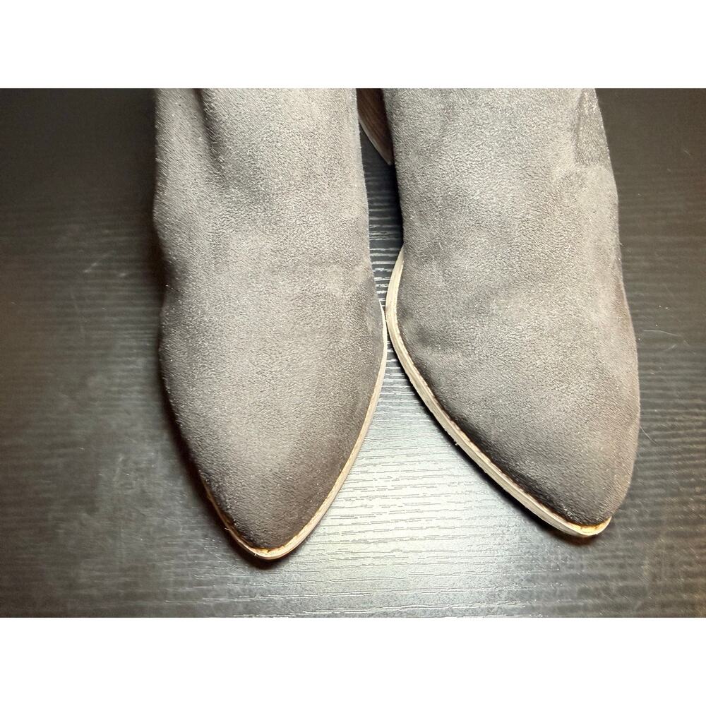 Melrose Ave Vegan Suede Mule Heels Black Slip On Block Heel Shoes Women’s Size 9 - Picture 6 of 11